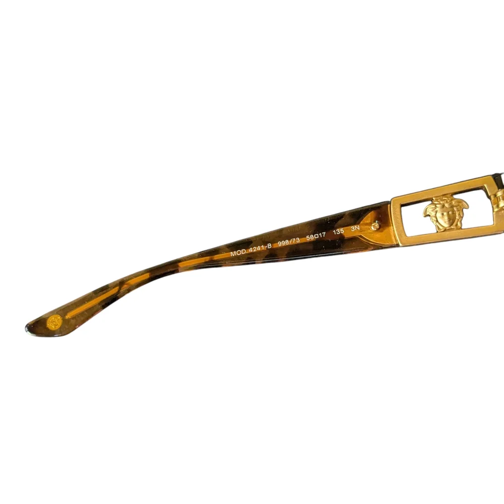 Versace Amber Havana Brown Shade Lens Tortoise Sunglasses VE4241B 998/73 Womens